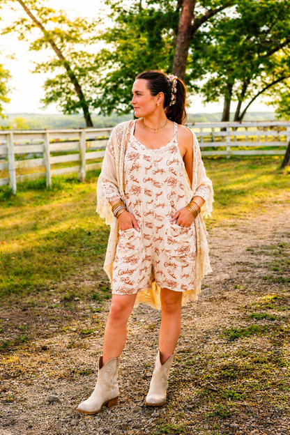 TH1406 LASSO PRINTED ROMPER (6 Piece)
