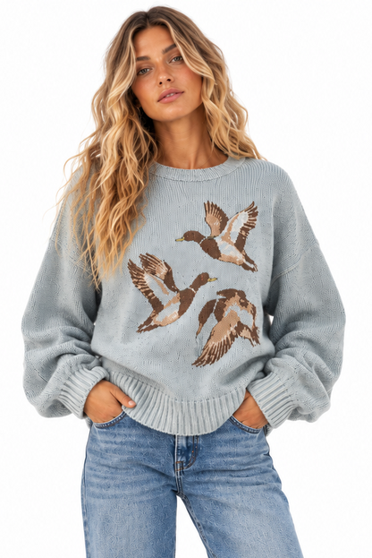 TH8772 BLUE MALLARD DUCK SWEATER (7 PIECE)