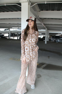 902 RETRO NEUTRAL FLOWER MESH PANT