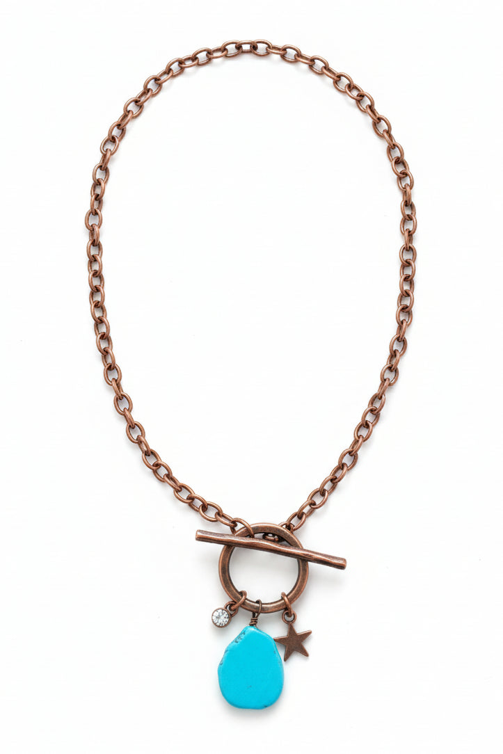 12534 COPPER NL TURQ CHARM