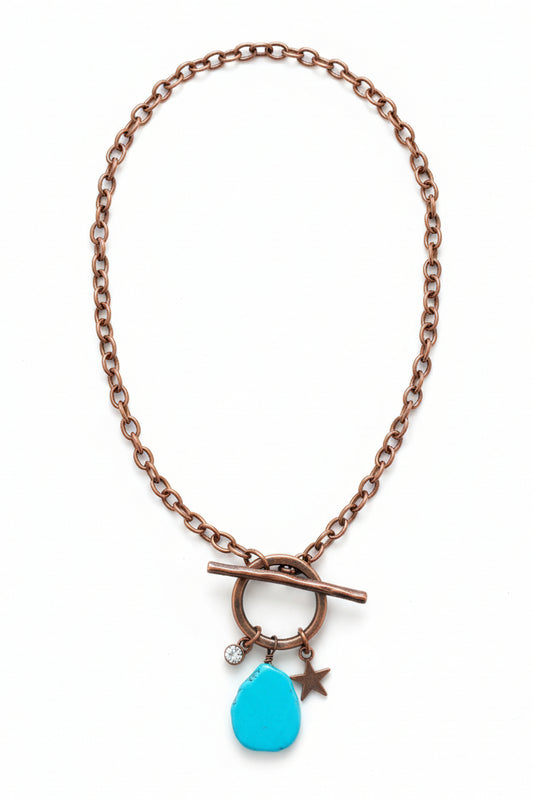 12534 COPPER NL TURQ CHARM