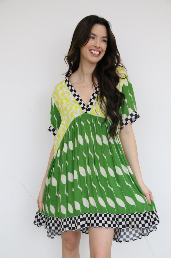 TH2778 DRESS CHECKER NEON MIX 7 Piece)