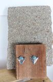 1402 H45 TURQUOISE ARROW SHAPE EARRING WITH WESTERN TEXTURE