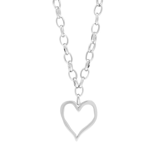 60006RH STAINLESS STEEL HEART SILVER NL