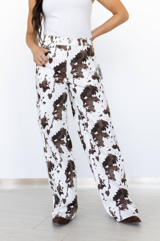 TH004 COW PRINT PANT (1 Piece)