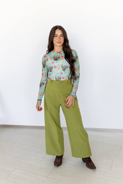 TH1221 TURQUOISE  HORSESHOE YEEHAW MESH TOP(7 Piece)