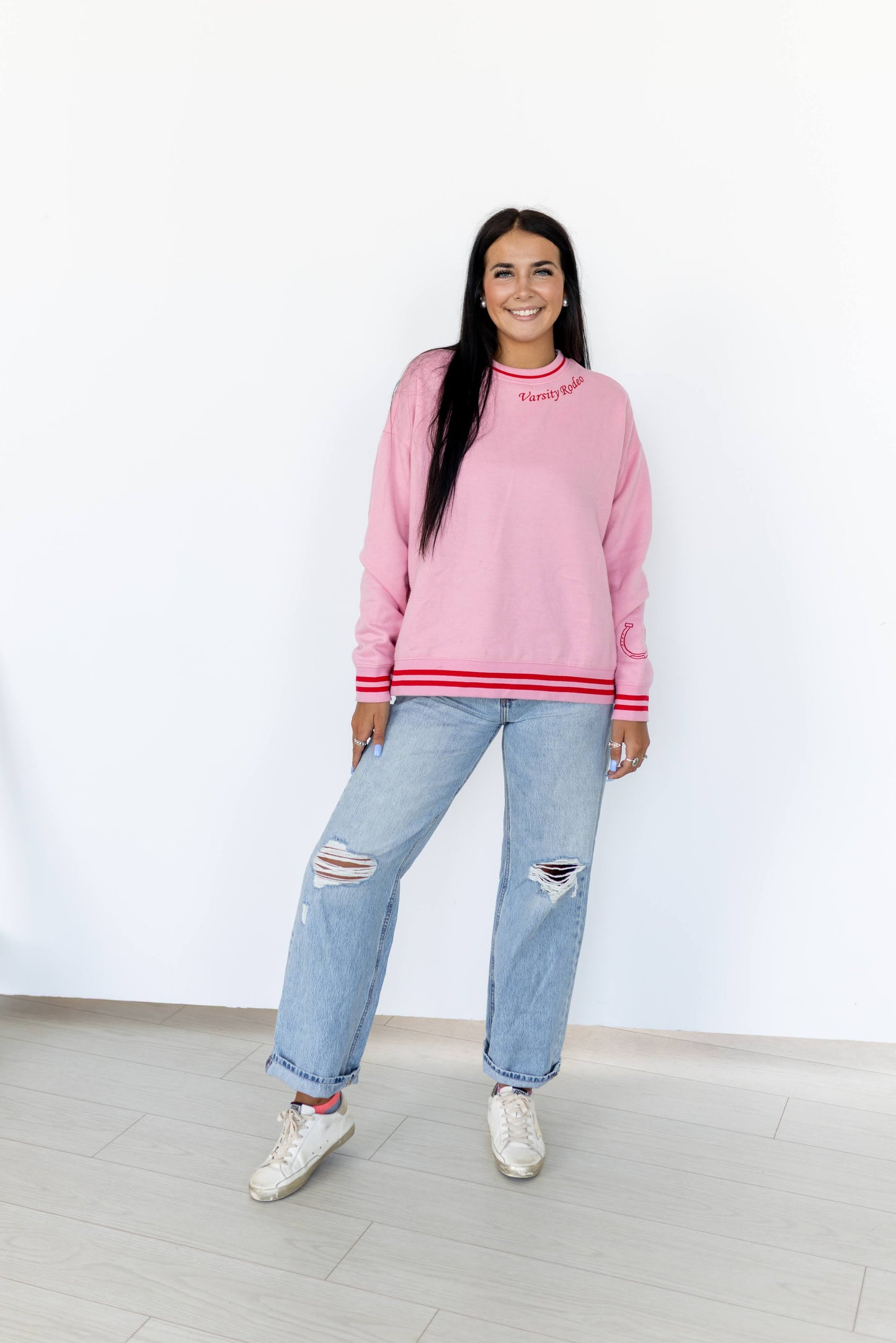 VR200 PINK VR RUNNING HORSE SWEATSHIRT (TWEEN)