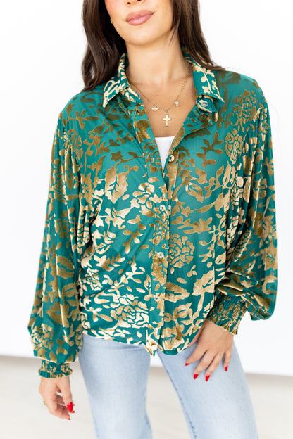 TH23 TURQUOISE VELVET TOP (7 Piece)