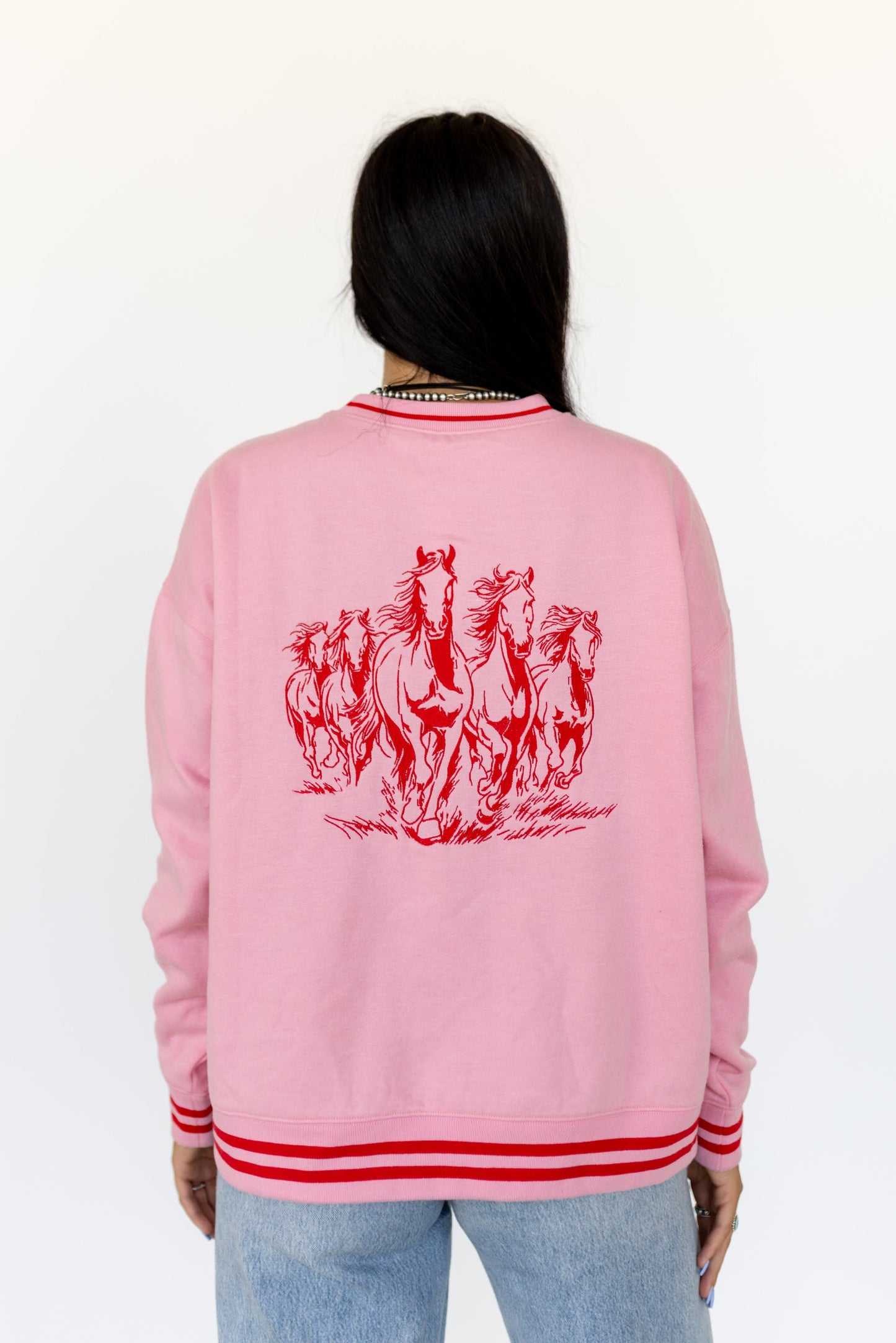 VR200 PINK VR RUNNING HORSE SWEATSHIRT (6 PIECE- WOMEN)