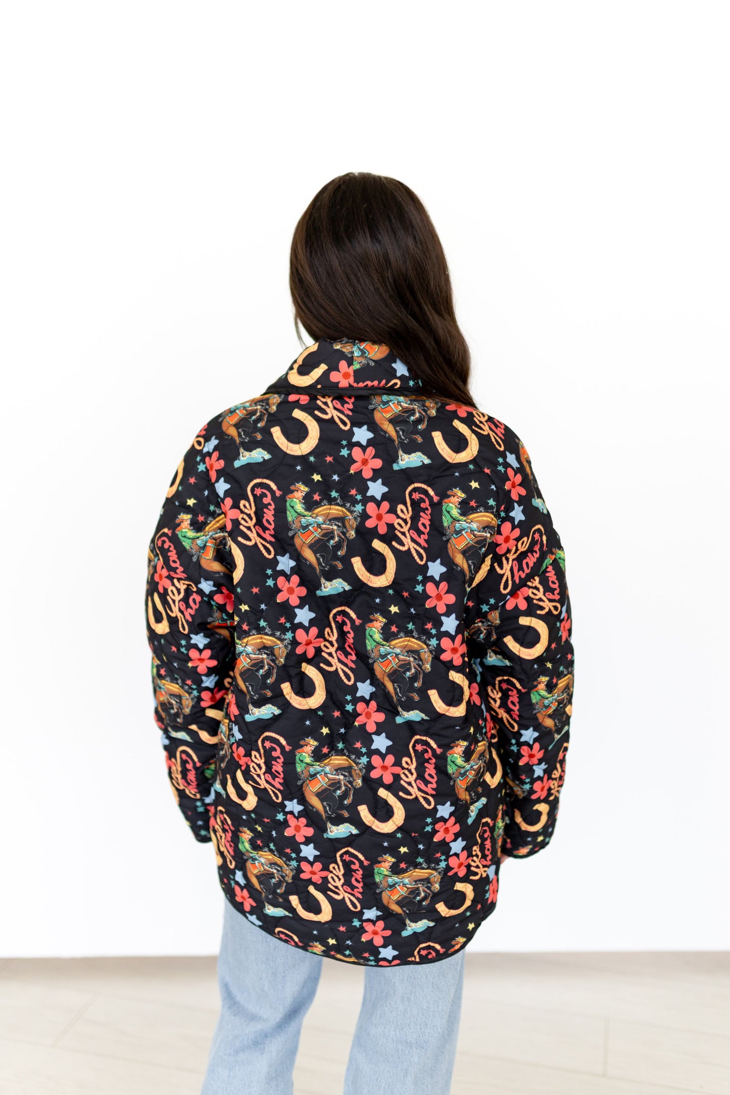 TH1070 S268 BLACK YEEHAW QUITTED JACKET (1 Piece)