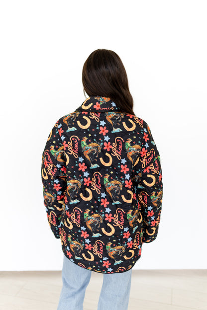 TH1070 S268 BLACK YEEHAW QUITTED JACKET (1 Piece)