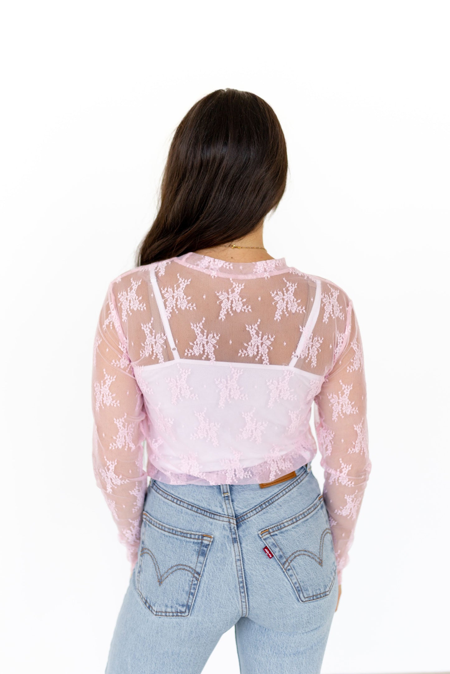 TH1221 R16  LACE TOPS BABY PINK (7 Piece)