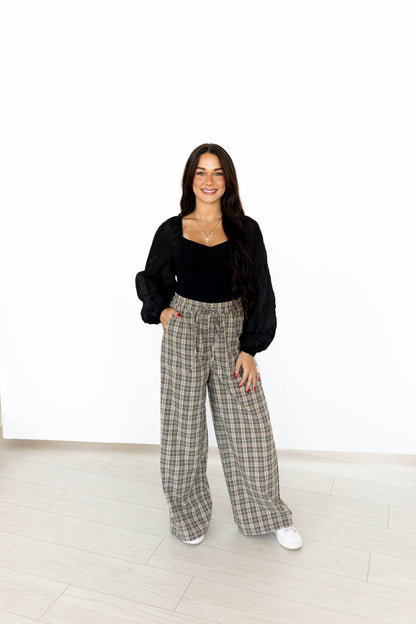 TH2109 PLAID BLACK TAN (7 Piece)