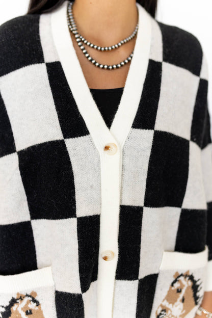 TH2977 BLACK CHECK HORSE(7 Piece)