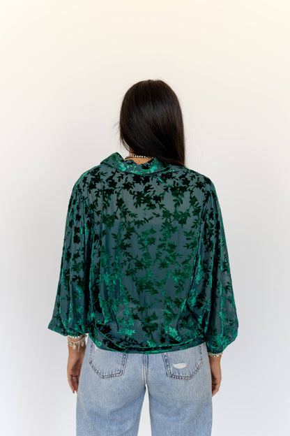 TH23 S319 VELVET BURNOUT GREEN (1 PIECE)