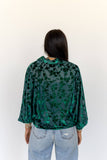 TH23 Velvet Burnout Blouse -GREEN    (7) 28/196
