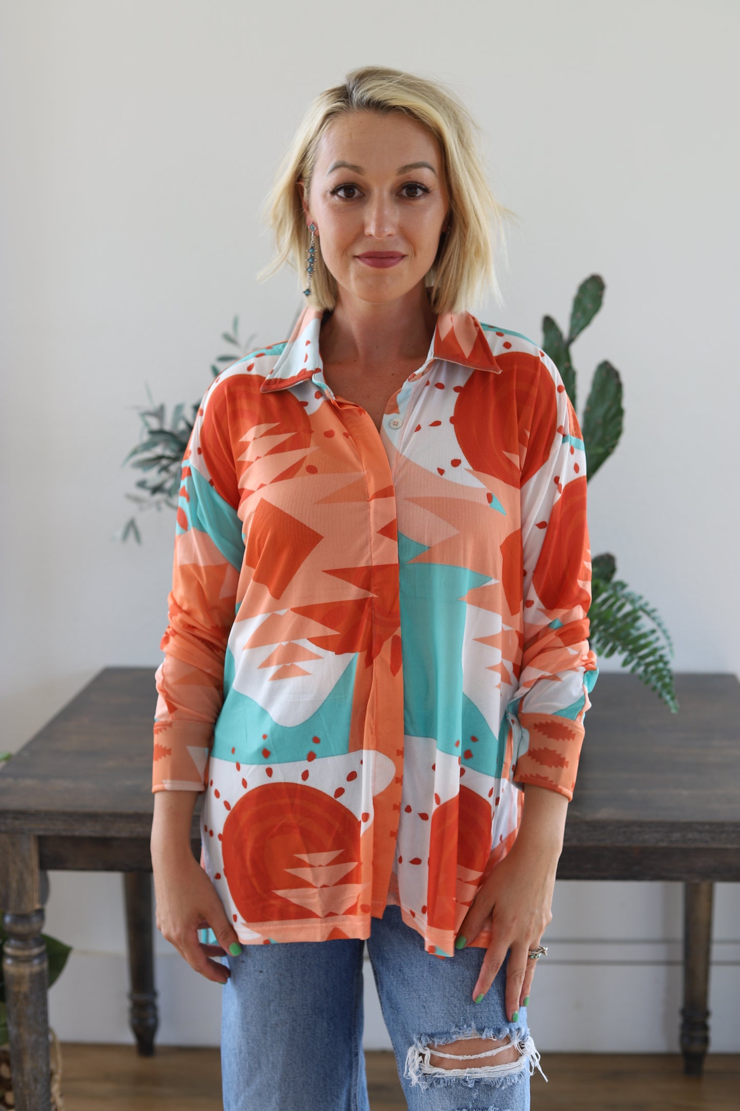 TH1305 R13 SUNSET AZTEC  MESH TOP (6 Pieces)