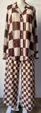 3002 MESH BROWN CHECKER SET