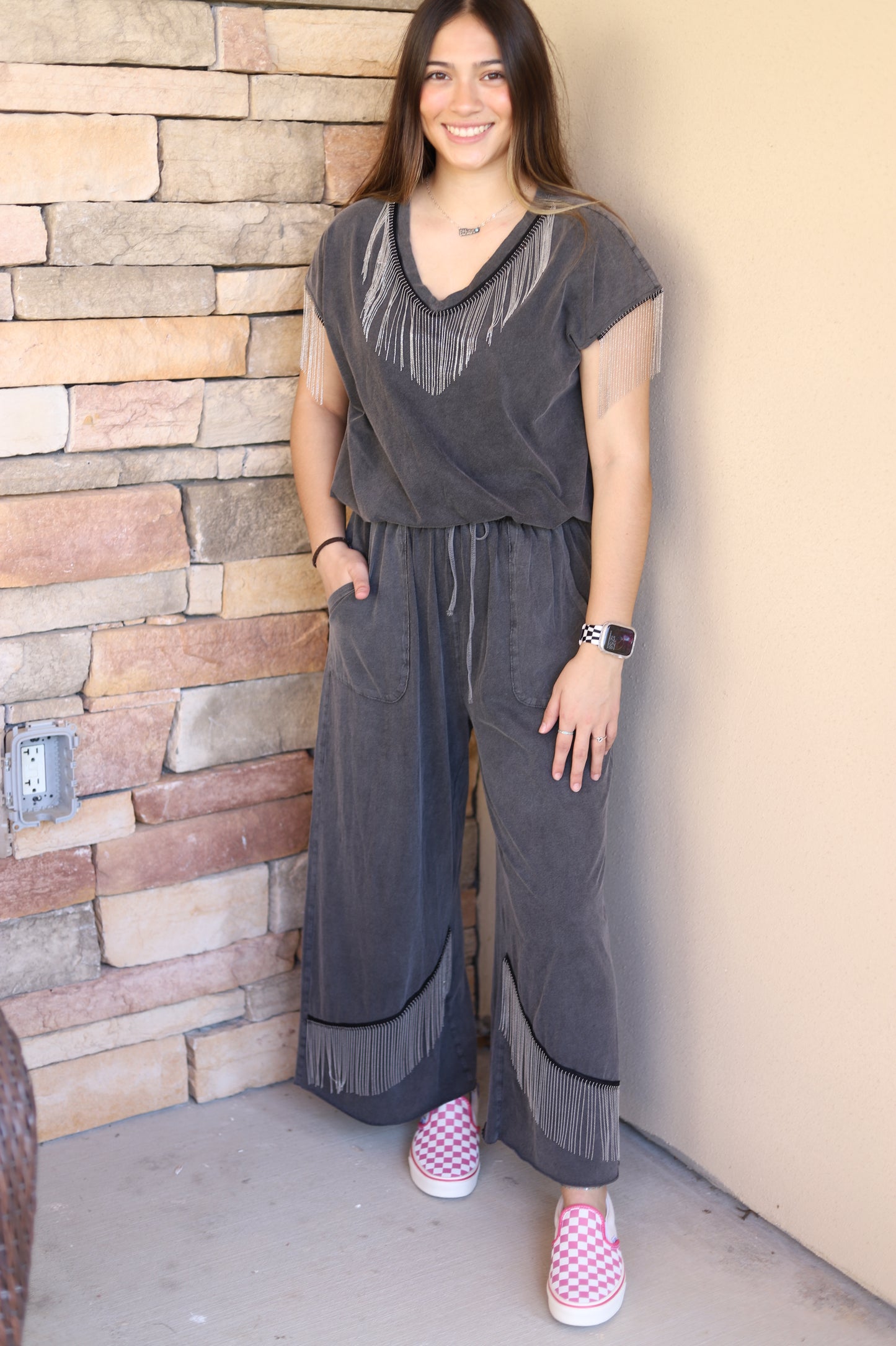 3009 FRINGE VINTAGE WASH SET ( TOP & BOTTOM)