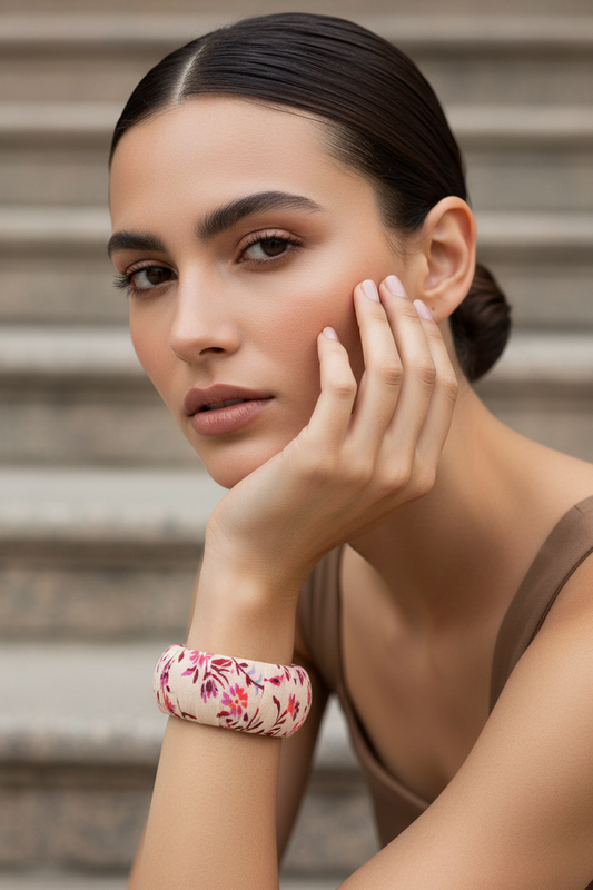 TH1154 FABRIC BANGLE - IVORY