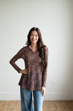 TH73 COLLAR LACE TOP CHEETAH (7 Piece)
