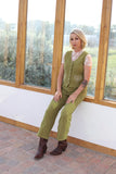 RTS TH160 OLIVE CORDOROY PEARL SNAP VEST