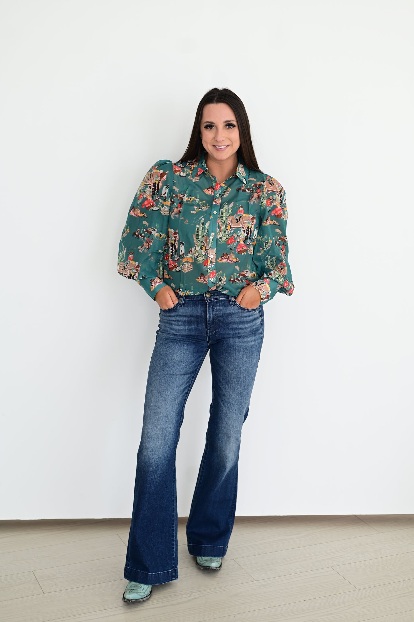 TH11  TURQ WAGON CHIFFON (7 Piece)