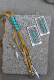 1150 SQUARE SILVER STAMPED EARRING