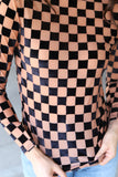 RTS TH1221 NUDE /BLACK BURNOUT CHECKER TOP