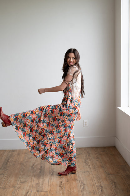 TH86 Overall RUFFLE ROMPER VINTAGE POPPIE (7 Piece)