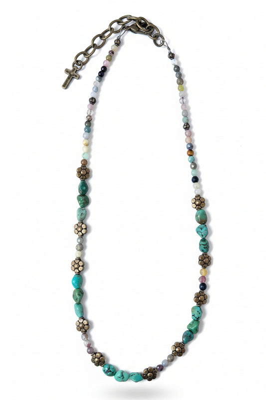 2242621 FLOWER STONE BEAD NL