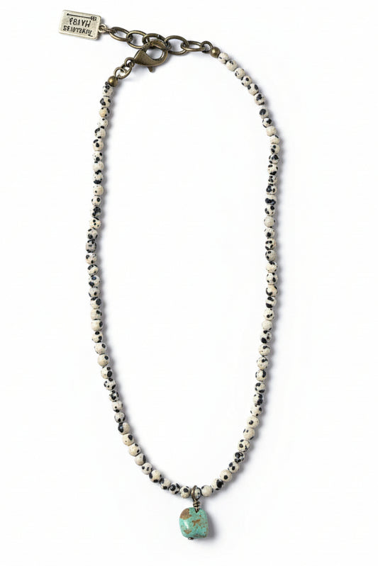 122164 SPECKLED STONE BEAD NL