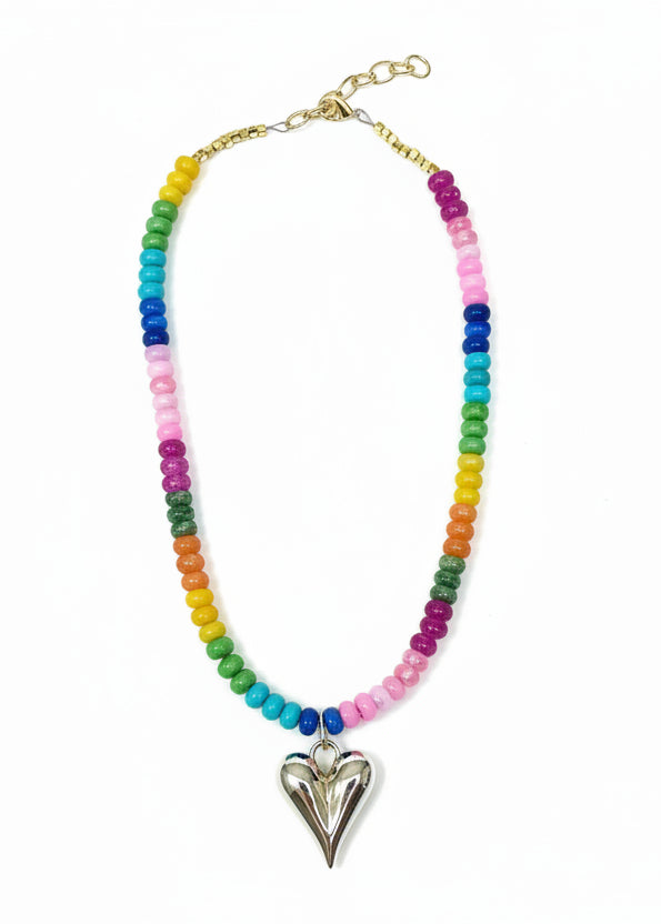 211262 MULTI BEAD GOLD HEART HM NL