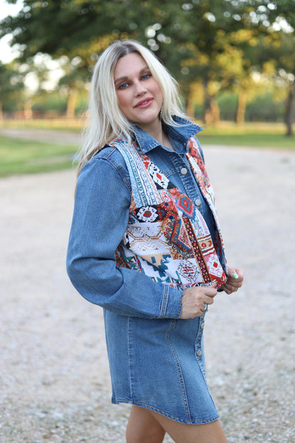 TH9810 AZTEC BLUE WEAVED VEST(2)CURVY