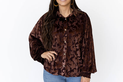 TH23 S220  CHOCALATE VELVET TOP (1 Piece)