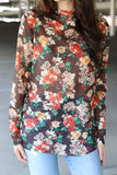 RTS TH1221 FALL FLORAL MESH TOP