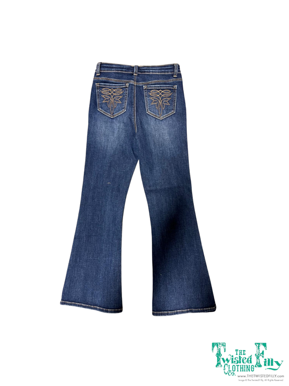 TF6763 DENIM BOOT CUT WITH STITCH- YOUTH