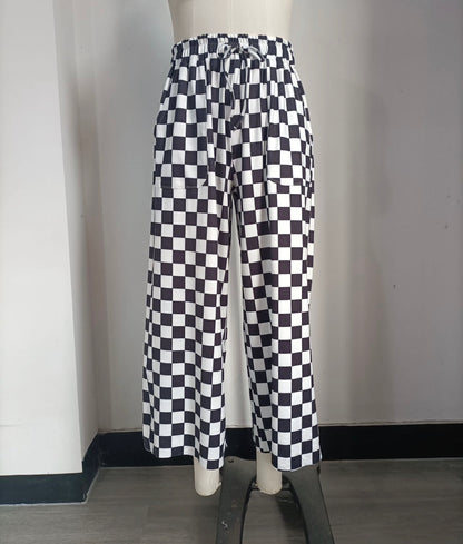TH2108 S174 BLACK WHITE CHECK PANT (1 Piece)