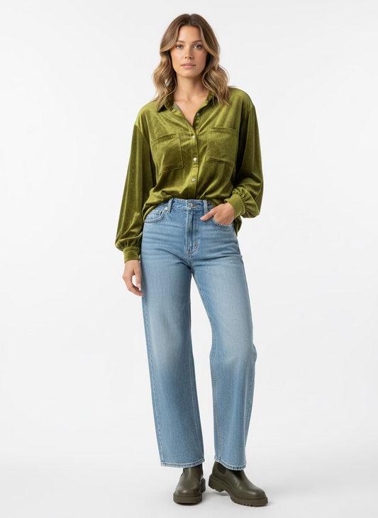 TH2780 GREEN  VELVET TOP (7 Pieces)