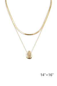 212 L34 SNAKE CHAIN & TEARDROP CHARM NL