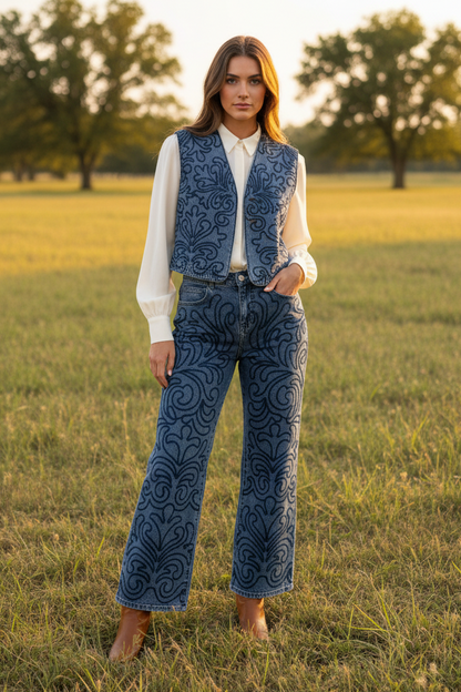TH017 DENIM SWIRL JEAN ( 7 PIECE)