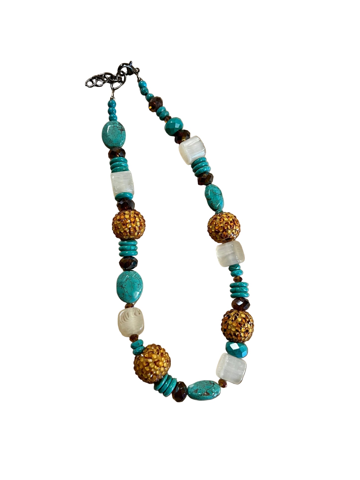 7252 N68 TURQ CHEETAH BEADED NL