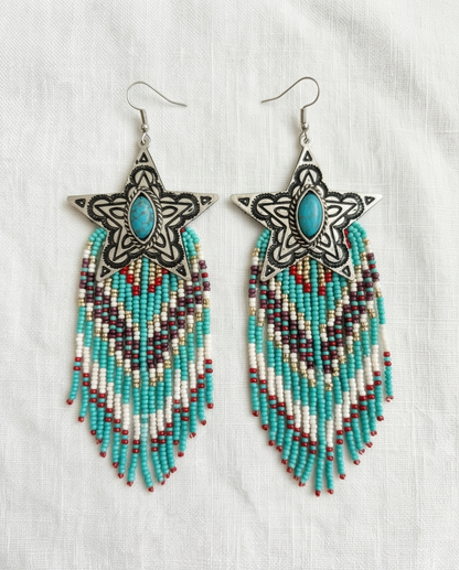 317263 Star Seed Bead Earrings