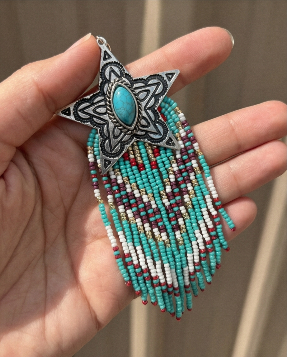 317263 Star Seed Bead Earrings