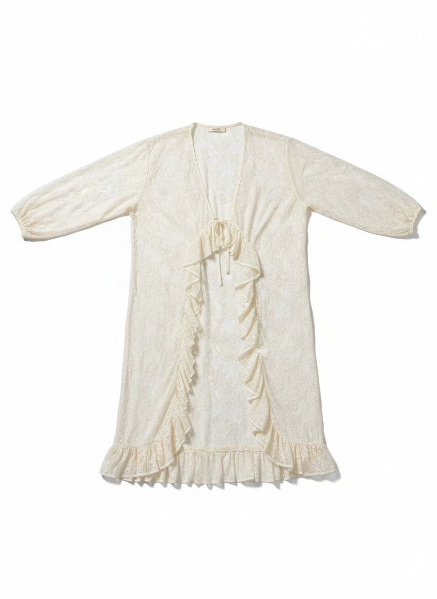 TH6170 IVORY LACE KIMONO (6 Piece)