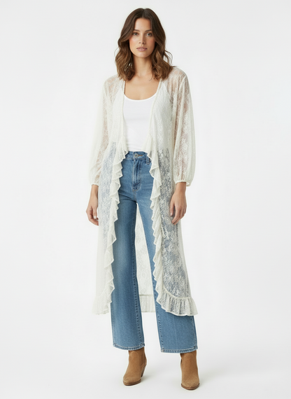 TH6170 IVORY LACE KIMONO (6 Piece)