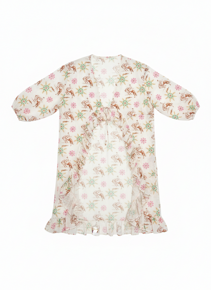 TH6170 FLORAL BUCKING COWBOY  KIMONO (6 Piece)