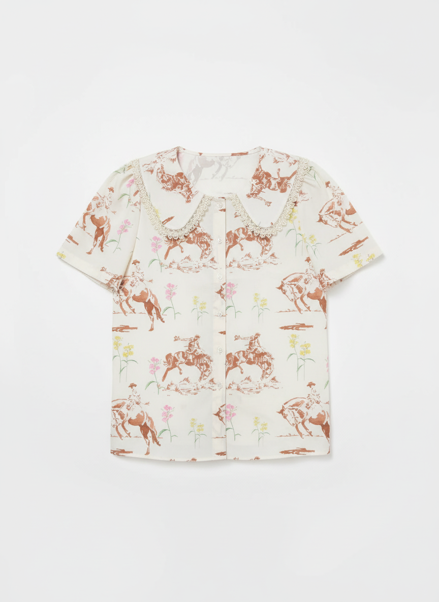 TH2782 FLORAL BUCKING HORSE (7 Piece)