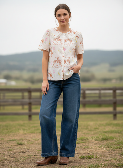 TH2782 FLORAL BUCKING HORSE (7 Piece)