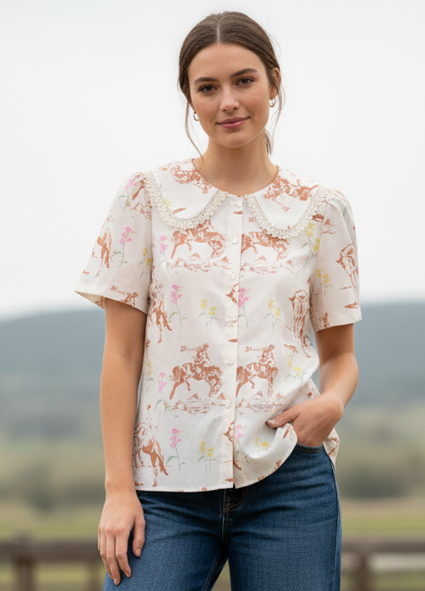 TH2782 FLORAL BUCKING HORSE (7 Piece)